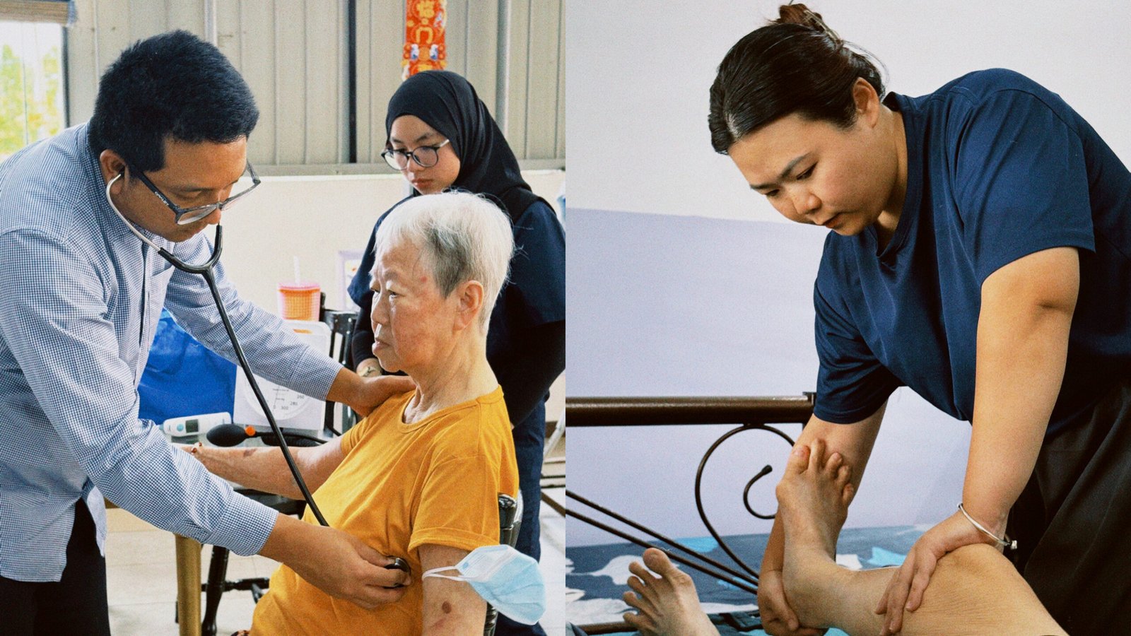 医师与治疗师为长者提供定期健康检查与复健服务，确保身体状况稳定并延缓退化，让照护不只细心，更有专业支持。