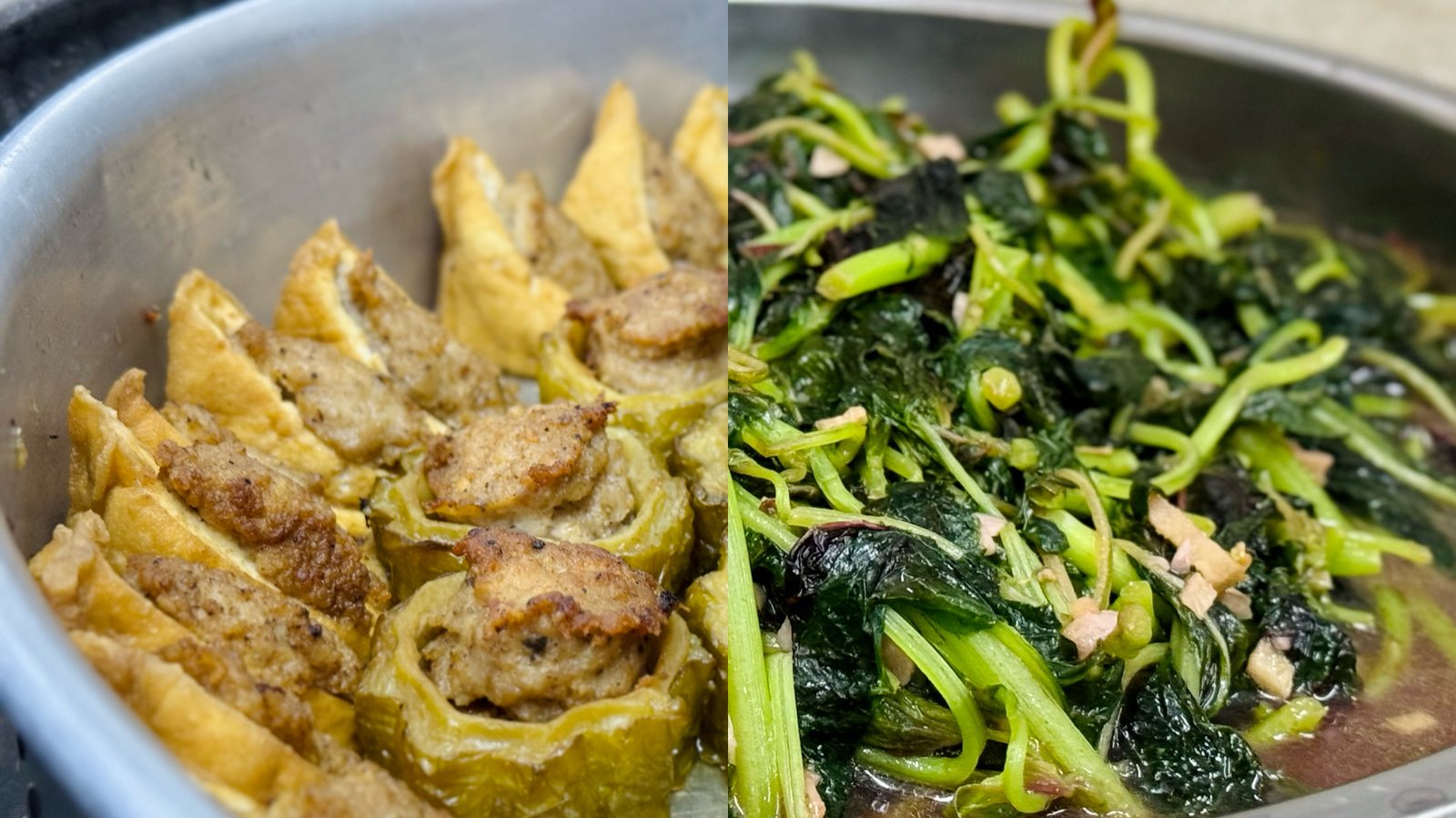 荣安养老院每日提供营养均衡的四餐，包括传统手工酿豆腐和蒜炒绿叶蔬菜，符合长者口味，有助肠胃健康、提升食欲，也对认知保健有正面影响。